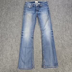 BKE Payton Bootcut Jeans Womens Tag 27x35.5 Measured 28x34 Blue Stretch Denim